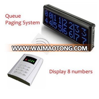 Simple operation Queue number calling system with a white keyboard and big screen for bank,hospital,restaurant and so on